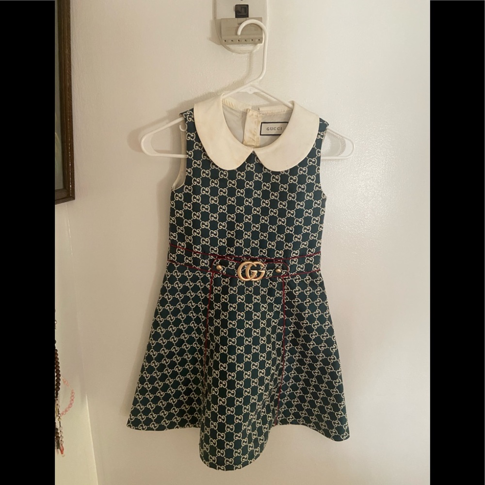 Gucci Kids Dress in Navy and White